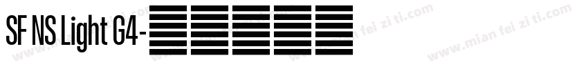 SF NS Light G4字体转换
